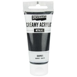 Cremige Acrylfarbe Metallic-Graphit / Metallic-Graphit 60ml - PENTART