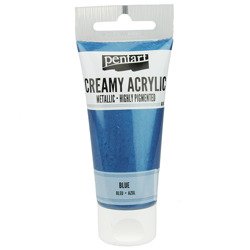 Cremige Acrylfarbe metallic blau / metallic blau 60ml - PENTART