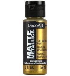 DECO ART Metallische Matt Acrylfarbe Multisurface 59ml, Vintage Brass DMMT03