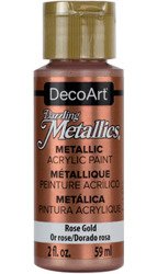 DECOART Dazzling Metallics Acrylic Paint, Acrylfarbe - Rose Gold 59 ml