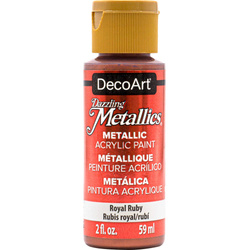 DECOART Dazzling Metallics Acrylic Paint, Acrylfarbe - Royal Ruby 59 ml