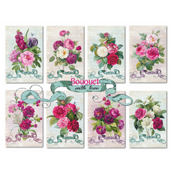 DECORER Scrapbooking-Bastelpapier-Set 11x7 cm -  Bouquet with love Blumenstrauß