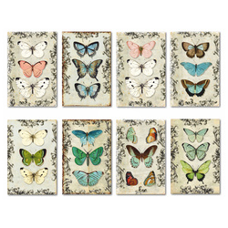 DECORER Scrapbooking-Bastelpapier-Set 11x7 cm - Butterfly  Schmetterlinge