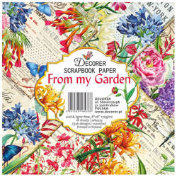 DECORER Scrapbooking-Bastelpapier-Set 20x20 - From my Garden - Aus meinem Garten