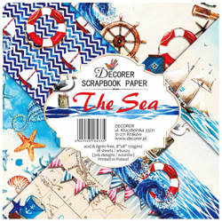 DECORER Scrapbooking-Bastelpapier-Set 20x20 cm - The Sea - Meer