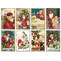 DECORER Scrapbooking-Bastelpapier-Set, 7x11 cm - Santa Claus Weihnachtsmann