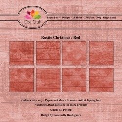 DIXI CRAFT Set 24 Blätter 15x15 einseitig Scrapbooking Papier 200g Christmas 011