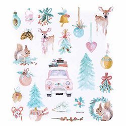 DPCraft AUFKLEBER Dekor Stickers Scrapbooking 23 Stk., Jolly Christmas