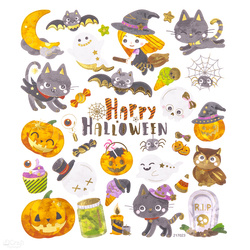 DPCraft AUFKLEBER Dekor Stickers Scrapbooking 32 Stk., Halloween