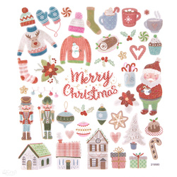 DPCraft AUFKLEBER Dekor Stickers Scrapbooking 43 Stk., Gemütliche Weihnachten