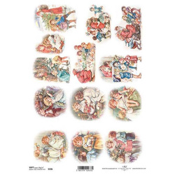 Decoupage Papier A4 SOFT ITD-S336 - Weihnachten, Kinder