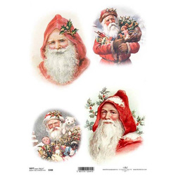 Decoupage-Papier, Weihnachtsmann A4 SOFT ITD-S340 Weihnachten