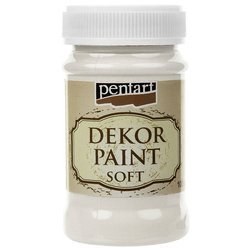 Dekor Paint Kreidefarbe weiß creme - cremeweiß 100ml - PENTART