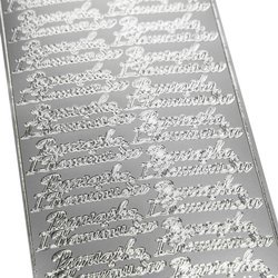 Dekorative Aufkleber Erstkommunion Souvenir Silber