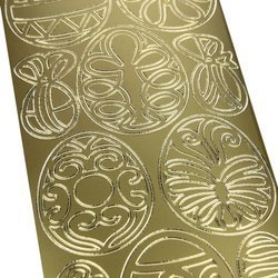 Dekorative Ostern Aufkleber 2536 gold - Ostereier