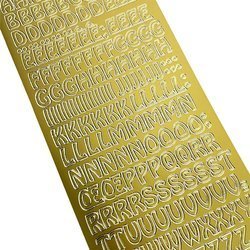 Dekorativer Aufkleber - goldene Buchstaben