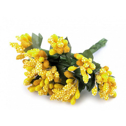 Dekorativer Blumenstrauß - gelb matt