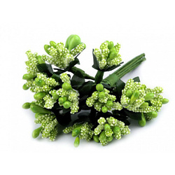 Dekorativer Blumenstrauß - grün glänzend