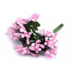 Dekorativer Blumenstrauß - rosa glänzend