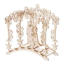 Dekorpappe Die Cut Chipboard - JUST MARRIED - dekorative 3D-Brücke - Ausschnitt