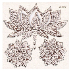 Dekorpappe Die Cut Chipboard Mehendi - Lotus SCRAPINIEC