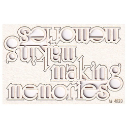 Dekorpappe Die Cut Chipboard aufschrift - Making Memories - 2pcs SCRAPINIECrapiniec