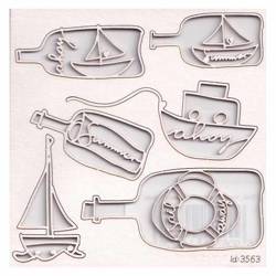 Dekorpappe Die Cut Chipboard schiffe - Whalecome Summer - SCRAPINIECrapiniec 3563