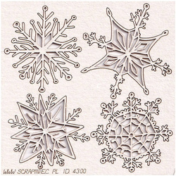 Dekorpappe Die Cut Chipboard schneeflocken - Mon Merry cheri - Schneeflocken - SCRAPINIECrapiniec