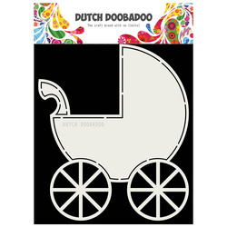 Dutch Doobadoo Schablone zum Nachzeichnen und Ausschneiden - Buggy - Kinderwagen