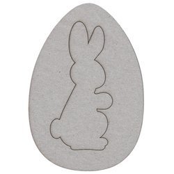 Ei mit Hase 15x10 cm SCRAPINIEC