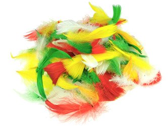 FEDERN Bastelfedern Dekofedern Feathers 10g/1-10cm, mehrfarbig mix 1