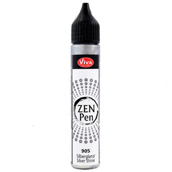 Farbe mit Applikator für Punkte Zen Pen - Viva Decor - Silber