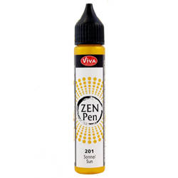 Farbe mit Applikator für Punkte Zen Pen - Viva Decor - Sunny