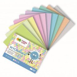 Farbiger Papierblock Ausschnitt Pastell A4 10ark 100g - Happy Color