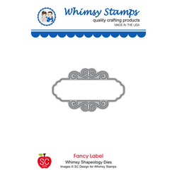 Gestanzt - Whimsy Stamps - Fancy Label - Etikettenrahmen