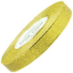 Glitterband Schleife 12mm 27m - gold