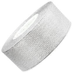 Glitzerband Schleife 38mm 22m - Silber