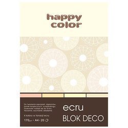 HAPPY COLOR Block A4 20 Blättern Bastelpapier Craft Papier Tonpapier 170g, ecru