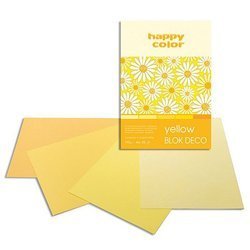 HAPPY COLOR Block A4 20 Blättern Bastelpapier Craft Papier Tonpapier 170g, gelb