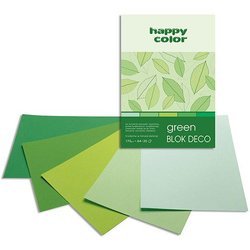 HAPPY COLOR Block A4 20 Blättern Bastelpapier Craft Papier Tonpapier 170g, grün