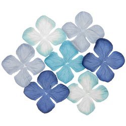 HORTENSIONEN Papierblumen, Maulbeere Blau Mix 50mm - 100 Stück