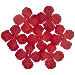 HORTENSIONEN Papierblumen, Rot 35mm - 100 Stück