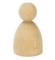 Holzfigur - Pfand - Steckpuppe Peg doll 1St