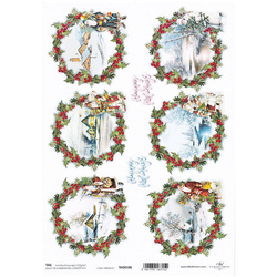 ITD COLLECTION 21x29cm A4 einseitig Scrapbooking Craft Papier 250g - TAG0186 Weihnachten