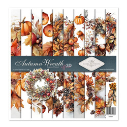 ITD COLLECTION Setz 11Stk 30x30cm Scrapbooking Papier - Autumn Wreath