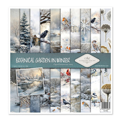 ITD COLLECTION Setz 11Stk 30x30cm Scrapbooking Papier - Botanical Garden in Winter