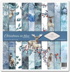 ITD COLLECTION Setz 11Stk 30x30cm Scrapbooking Papier -  Christmas In Blue