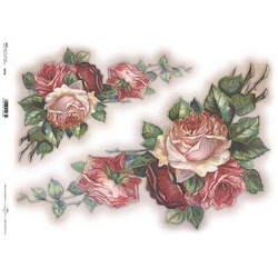 ITD Reispapier Decoupage Bastelpapier, A3 822L, Rosen