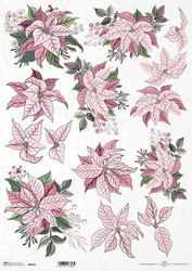 ITD Reispapier Decoupage Bastelpapier A3 Weihnachtsstern 0974L