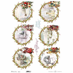 ITD Reispapier Decoupage Bastelpapier A3 weihnachten, winter, winterbilder 0331L